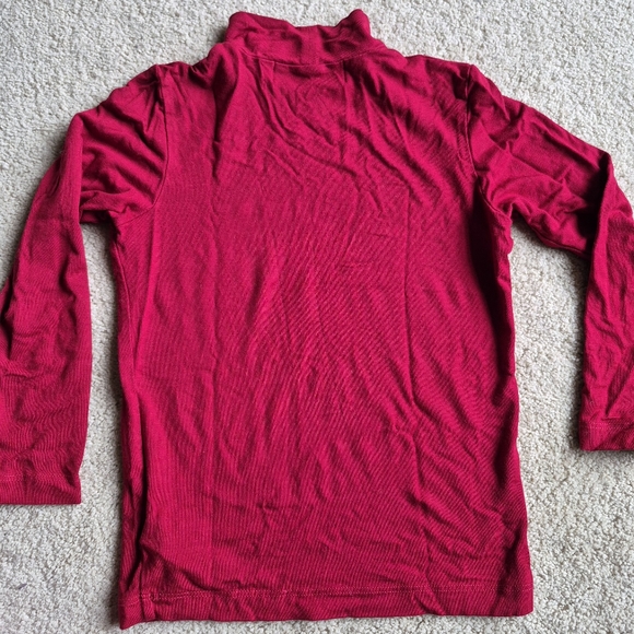 NWOT Juicy Couture Red 3/4 Sleeve Stretchy Mock Turtleneck Top Size S - Picture 4 of 4
